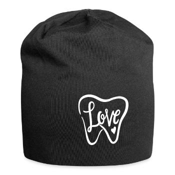 Zahn - Jersey-Beanie - Schwarz - Vorne