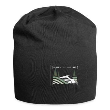 Trainspotting Railway Train Photography Gift - Jersey Beanie - black - Front