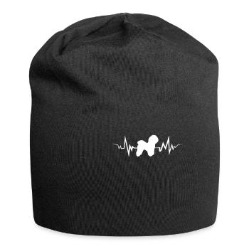 Heartbeat Tshirt For Bichon Frize Owners - Jersey Beanie - black - Front