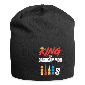 KING OF BACKGAMMON Board Game Funny Saying - Jersey Beanie - black - Front
