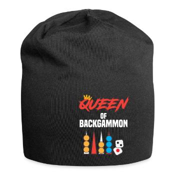 QUEEN OF BACKGAMMON board game Funny saying - Jersey Beanie - black - Front