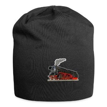 Steam locomotive train I railway locomotive realistic - Jersey Beanie - black - Front
