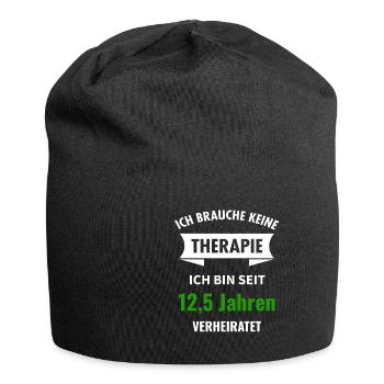 Petersilien Hochzeit 12,5 Jahre Hochzeitstag Idee - Jersey-Beanie - Schwarz - Vorne