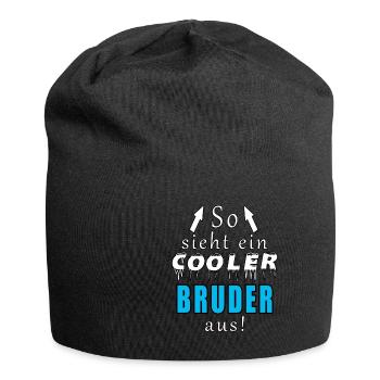 so sieht ein cooler bruder aus - Jersey-Beanie - Schwarz - Vorne