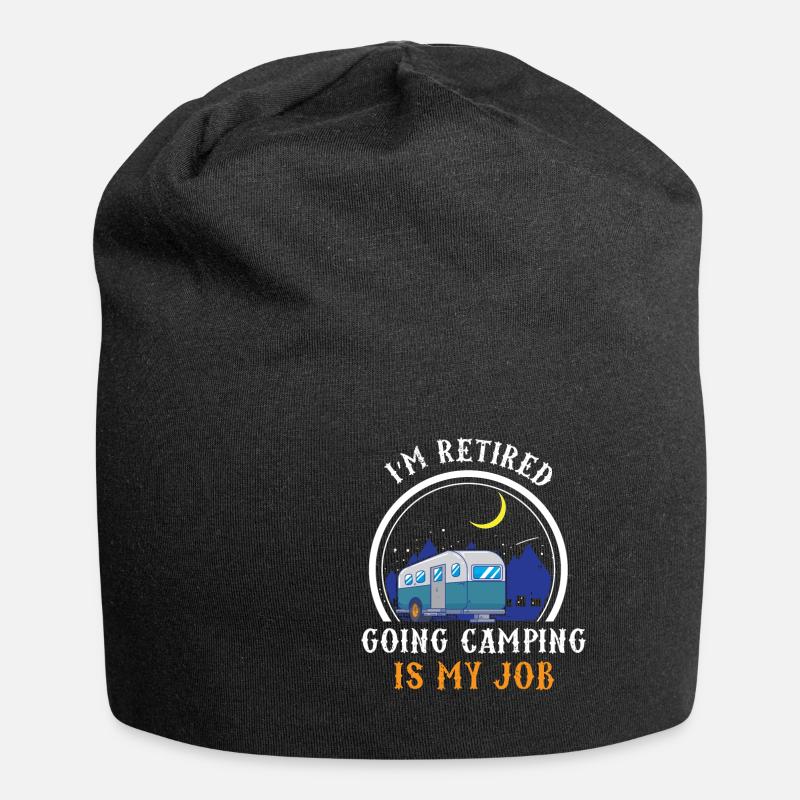Zelten Campen Wohnmobil Wohnwagen - Jersey-Beanie - Schwarz
