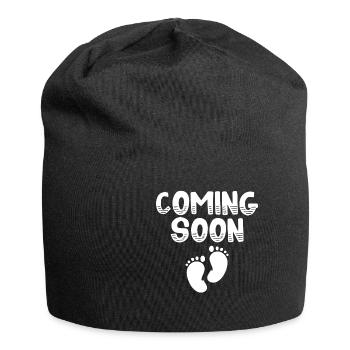 Schwangerschaft - Jersey-Beanie - Schwarz - Vorne
