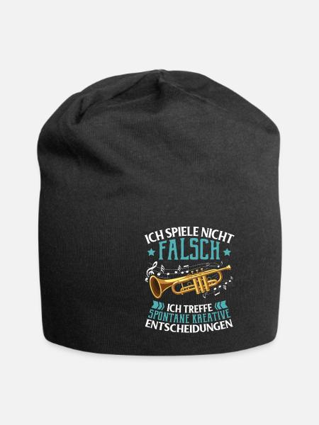 Lustiger Spruch Trompete Trompeter Bigband Musiker - Jersey-Beanie - Schwarz
