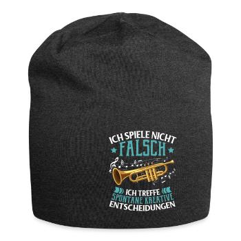 Lustiger Spruch Trompete Trompeter Bigband Musiker - Jersey-Beanie - Anthrazit - Vorne