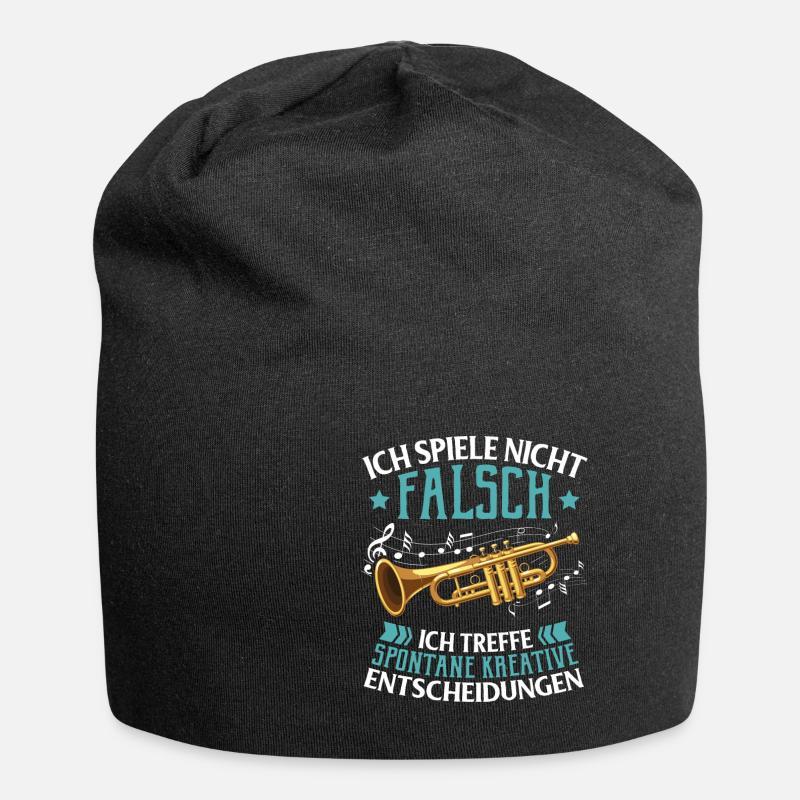 Lustiger Spruch Trompete Trompeter Bigband Musiker - Jersey-Beanie - Schwarz