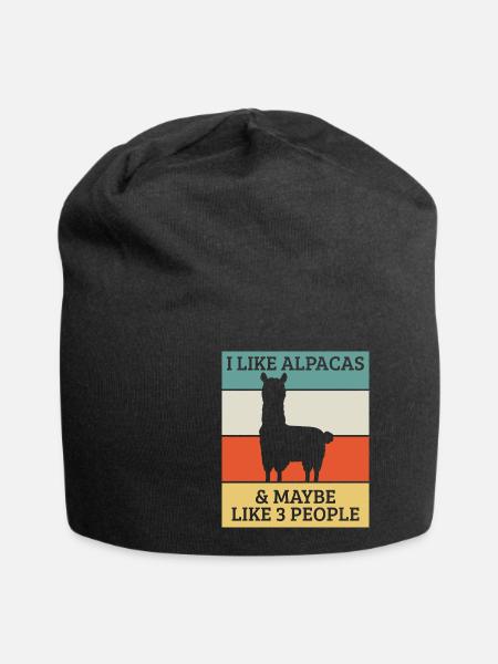 Alpaca - Jersey Beanie - black