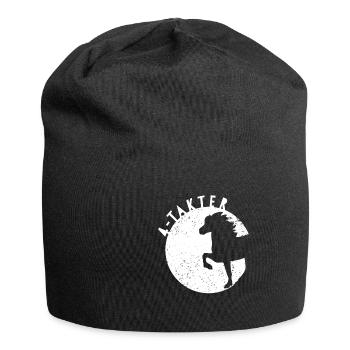 4 stroke Icelandic Icelandic horse pony - Jersey Beanie - black - Front