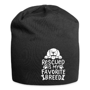 Tierheim Tierschutzverein Tierrettung - Jersey-Beanie - Schwarz - Vorne