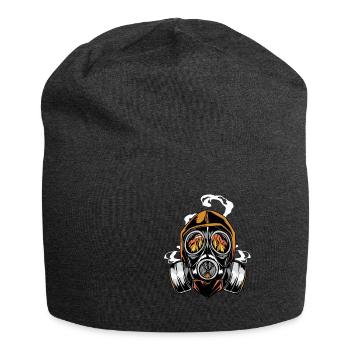 Gasmaske Katastrophe Seuche - Jersey-Beanie - Anthrazit - Vorne