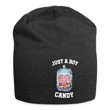 Halloween Süßigkeiten Süßes oder Saures - Jersey-Beanie - Anthrazit - Vorne