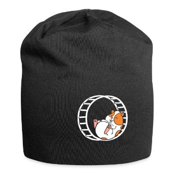 Hamster Hamsterrad Haustier - Jersey-Beanie - Schwarz - Vorne