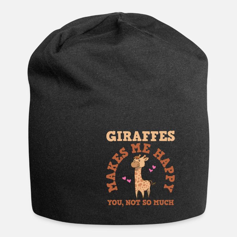 Giraffes Giraffe - Jersey Beanie - black