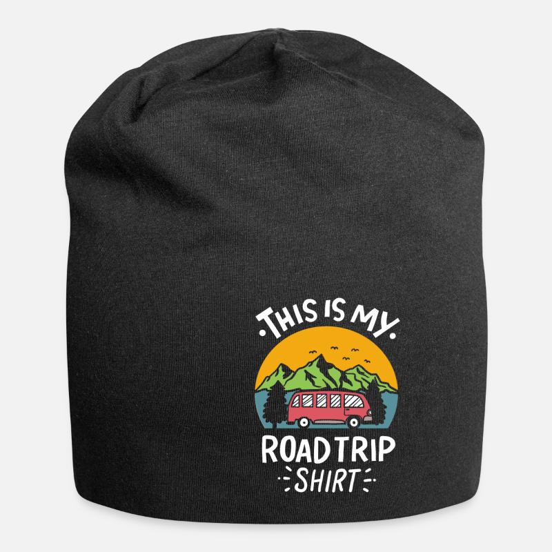 Roadtrip motorhome camper - Jersey Beanie - black