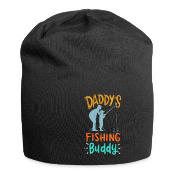 Angeln Vater Sohn - Jersey-Beanie - Schwarz - Vorne