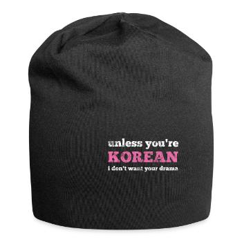 K-pop - Bonnet en jersey - noir - Devant