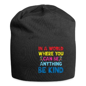 Autismus - Jersey-Beanie - Schwarz - Vorne