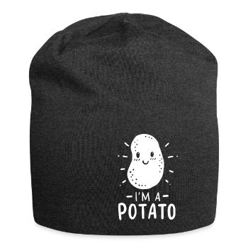 Pommes de terre - Bonnet en jersey - charbon - Devant