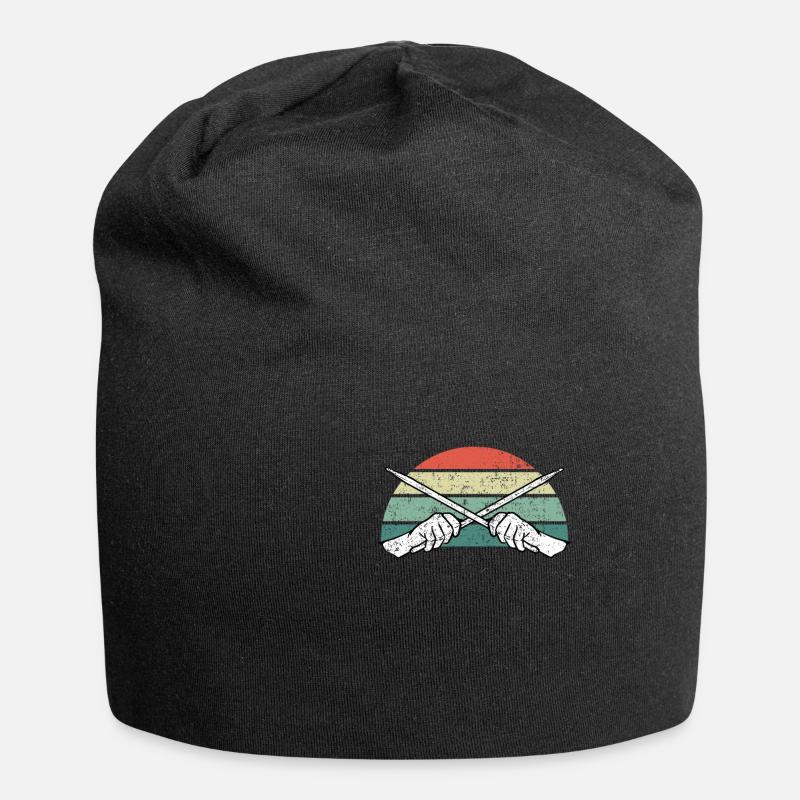 Schlagzeug Schlagzeuger - Jersey-Beanie - Schwarz