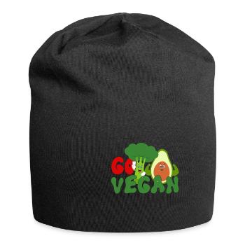 vegan, vegan, go vegan - Bonnet en jersey - noir - Devant