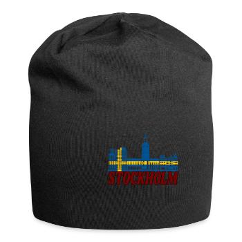 Sweden, Stockholm - Jersey Beanie - black - Front