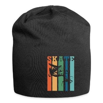 Skateboard Vintage Retro Design - Jersey-Beanie - Schwarz - Vorne