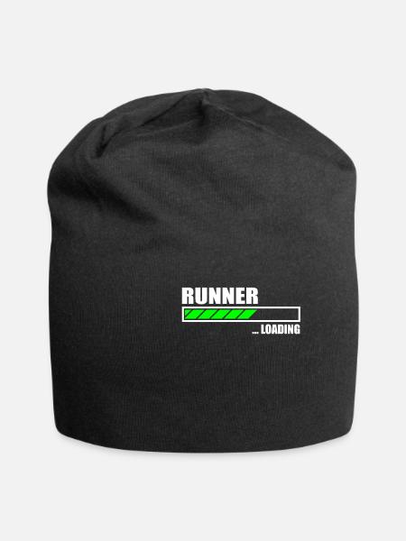 Runner Loading Bar - Jersey-Beanie - Schwarz
