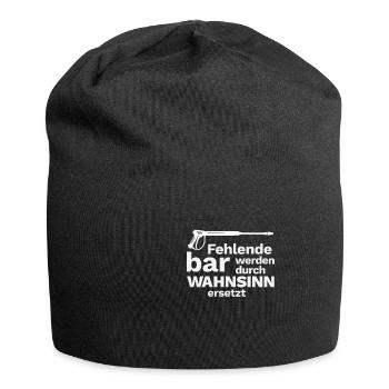 Hochdruckreiniger Dampfstrahler Lustiger Spruch - Jersey-Beanie - Schwarz - Vorne