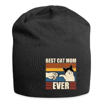 Best Cat Mom Ever Best Cat Mom Kitten - Jersey Beanie - black - Front