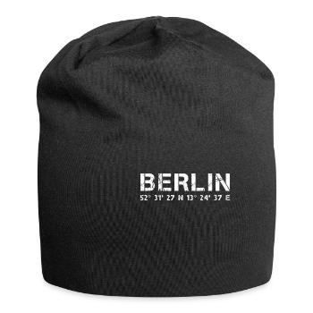 Berlin coordonnées GPS, capitale cadeau - Bonnet en jersey - noir - Devant