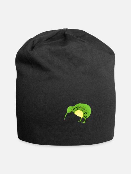 Kiwi Vogel Neuseeland Lustig - Jersey-Beanie - Schwarz