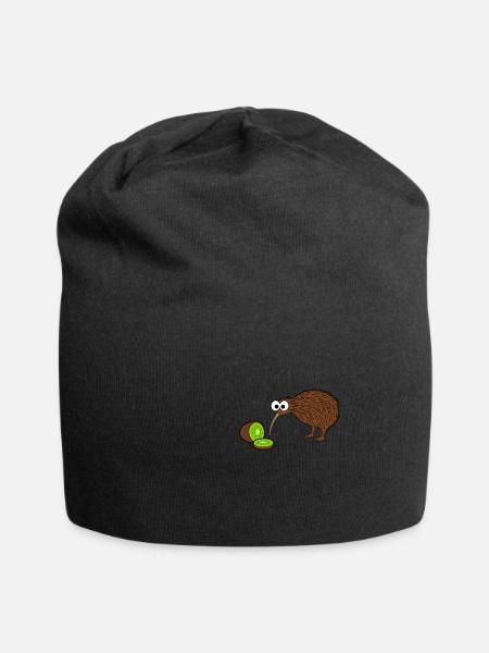 Oiseau kiwi Nouvelle-Zélande drôle - Bonnet en jersey - noir