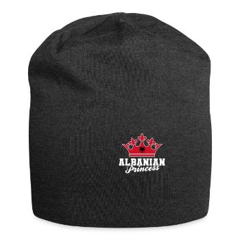Albanian princess Albanian flag Albania - Jersey Beanie - charcoal grey - Front