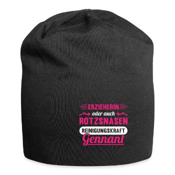Lustiges Erzieherin Kinder Kindergarten Geschenk - Jersey-Beanie - Schwarz - Vorne