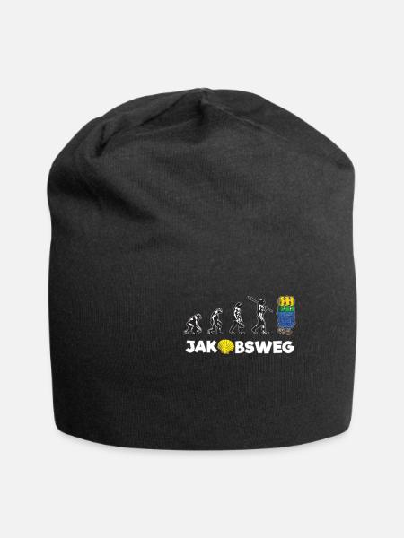 JAKOBSWEG Humor Evolution Wanderer Pilger Reise - Jersey-Beanie - Schwarz
