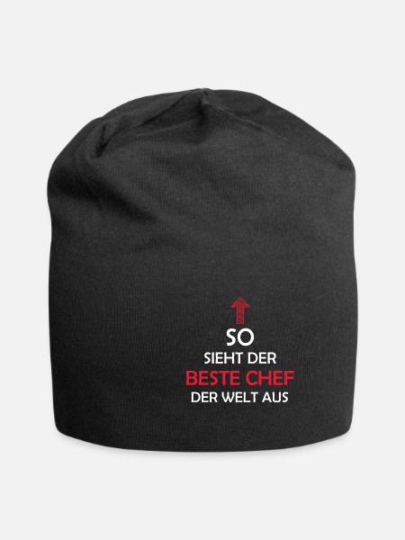 Bester Chef der Welt Chef Spruch Abteilungsleiter - Jersey-Beanie - Schwarz