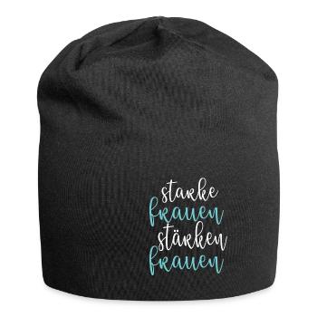 Frauenpower Powerfrau Starke Frauen Stärken Frauen - Jersey-Beanie - Schwarz - Vorne