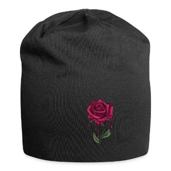 Bleeding rose - Jersey Beanie - black - Front