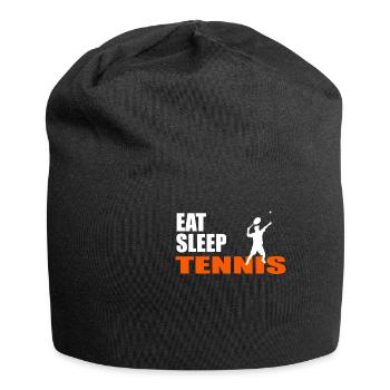 EAT. SLEEP. TENNIS. REPEAT. - Jersey-Beanie - Schwarz - Vorne