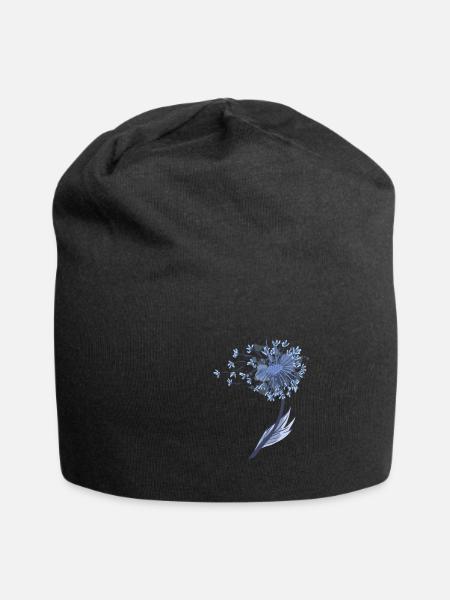 Pissenlit pissenlit graines soufflant vent symbole - Bonnet en jersey - noir