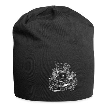Friends not Food - Jersey-Beanie - Schwarz - Vorne
