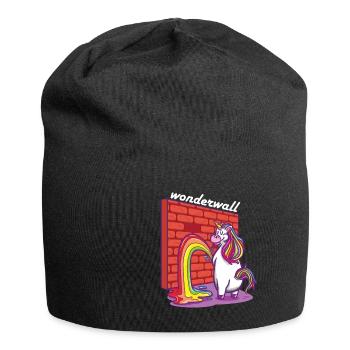 Licorne pipi drôle Licornes drôles - Bonnet en jersey - noir - Devant