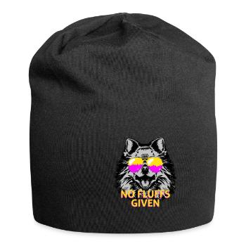 Lustiges Zwergspitz Besitzer - Jersey-Beanie - Schwarz - Vorne