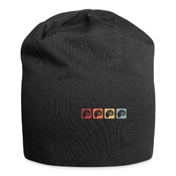 Fossil Collector Petrification Ammonite Retro - Jersey Beanie - black - Front
