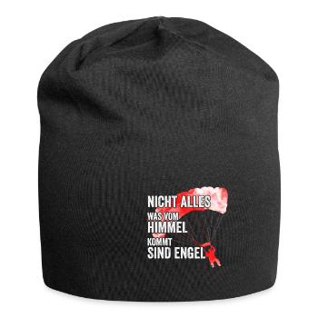 Fallschirmspringer Lustige Geschenkidee - Jersey-Beanie - Schwarz - Vorne