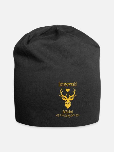 Schwarzwälder Schwarzwald Heimat Motiv Schwarzwald - Jersey-Beanie - Schwarz