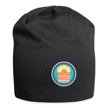 BED AND BREAKFAST Toast Fried Egg Ham Humor - Jersey Beanie - black - Front